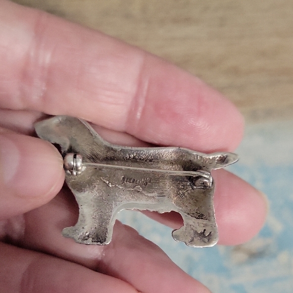 Charming Sterling Silver Dog brooch - Picture 3 of 4